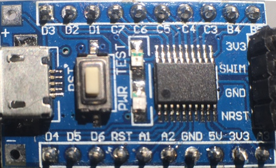 STM8S103F3P6 board